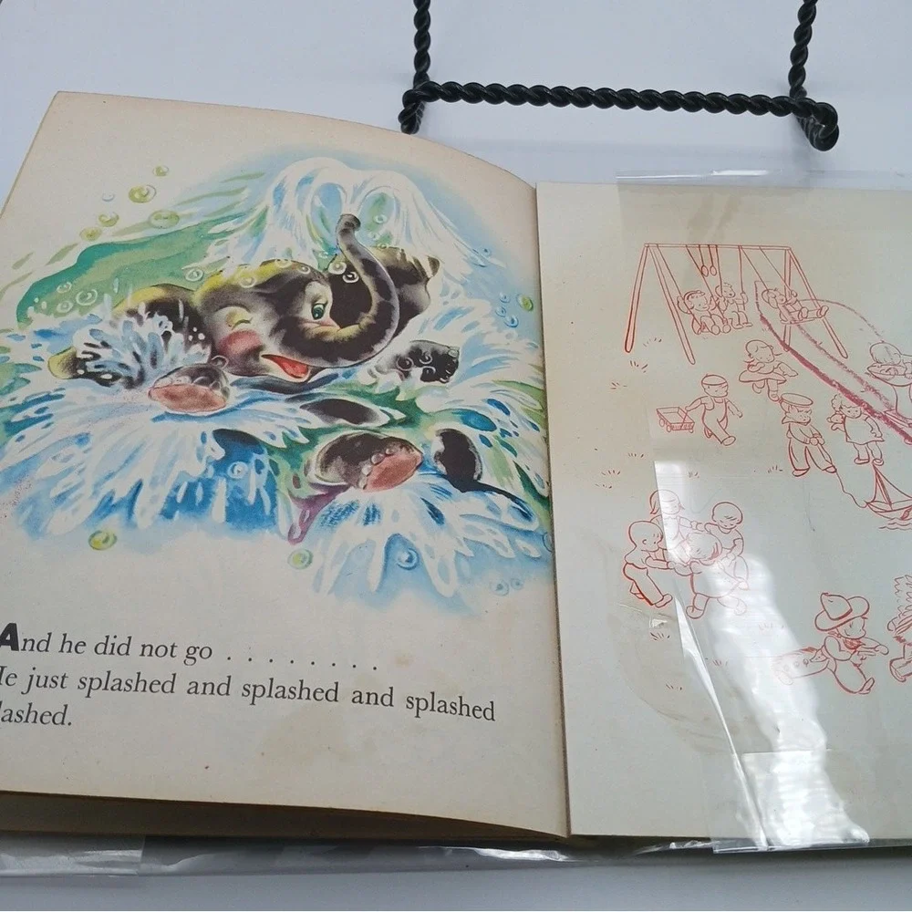 Bonnie Book Dee THOMAS The Littlest Elephant 1959 Dippy illustrated distressed
